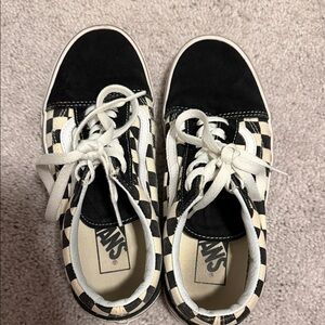 Vans Black and White Checkerboard Shoes